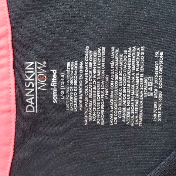 DANSKIN NOW Womens Greystone Heather V-Neck SSleeve Semi-Fitted T-Shirt-EC-Sz L - Picture 11 of 16